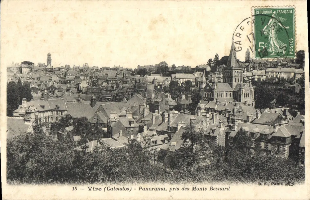 Vire (Calvados) — Panorama pris des Monts Besnard — B. F., PARIS - Frente