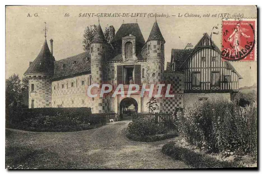 Saint-Germain-de-Livet (Calvados) — Het Kasteel, oostzijde (16e eeuw) — A.G. n°86 - Voorkant