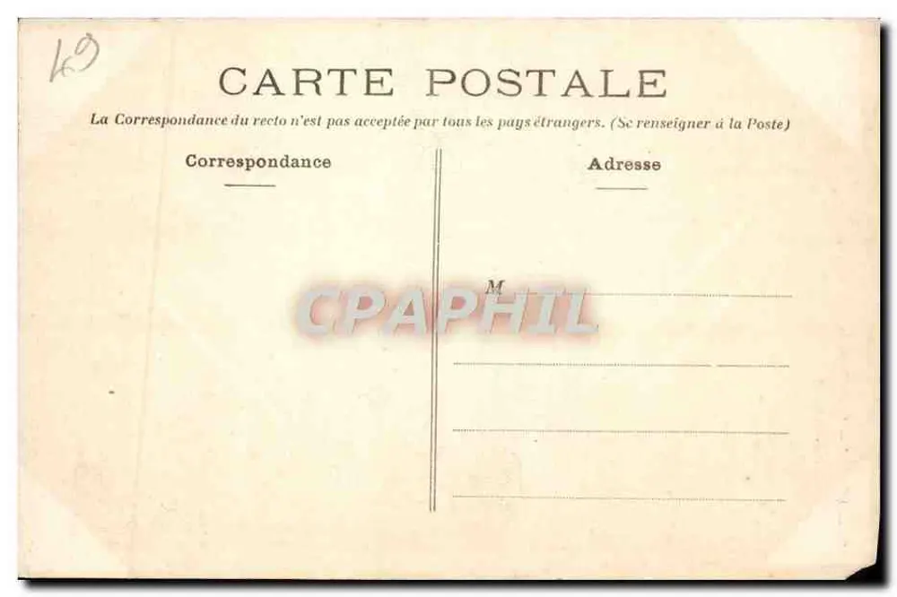 Angers — Ansicht der Kathedrale — Montée St-Maurice — Verlag: R. 49 - Rückseite