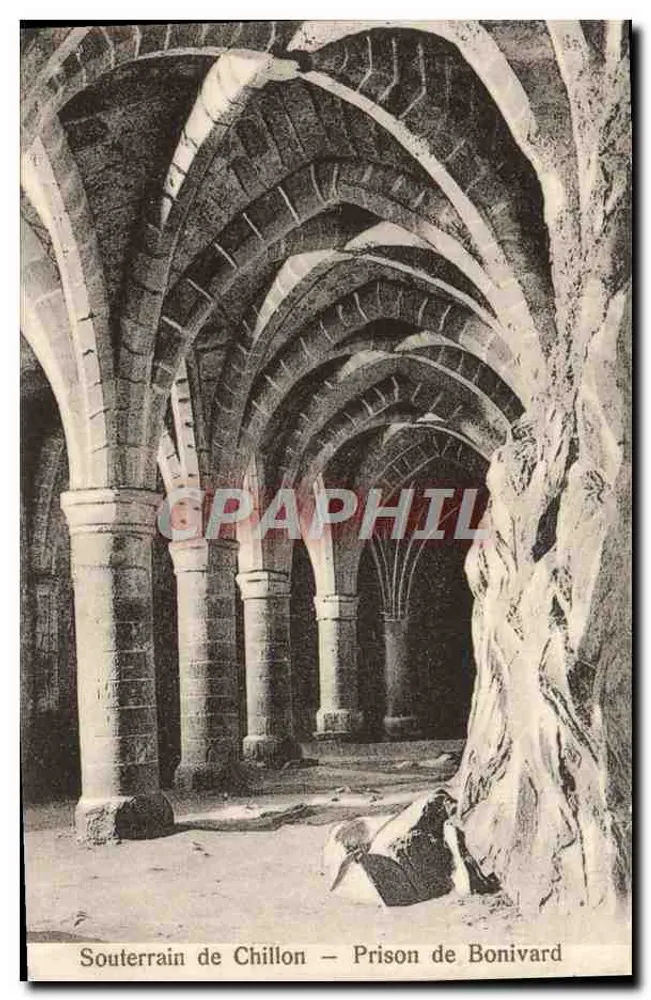 Souterrain de Chillon – Prisão de Bonivard — G. Anderwegg, Chillon, 502 - Frente
