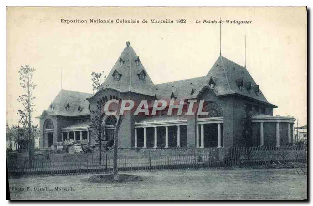 Nationalkolonialausstellung in Marseille 1922 — Das Palais von Madagaskar - Vorderseite