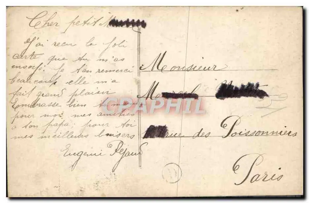 Criança com buquê de rosas — Lembrança — Editor: Pauste, n° 4078 - Verso