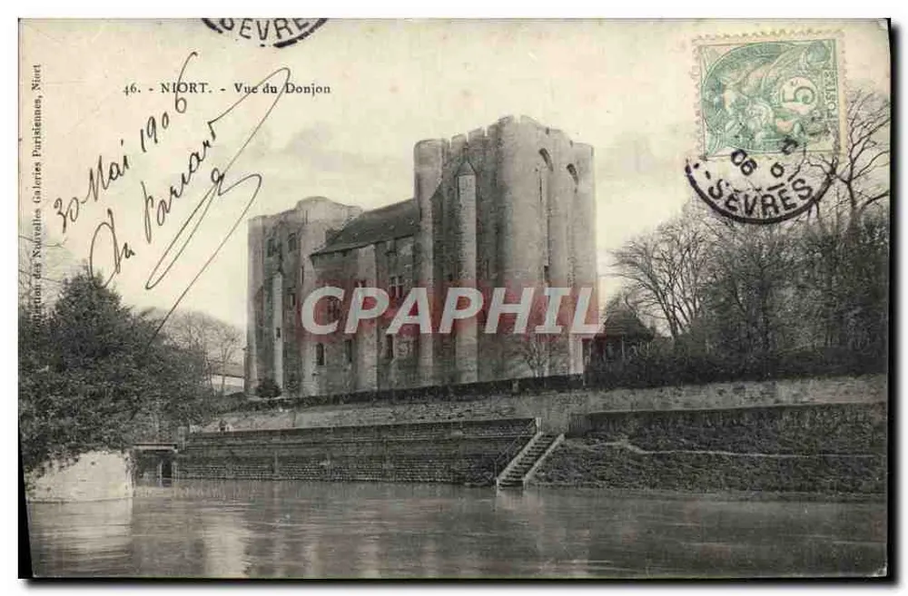 Niort - Vista do Donjon — Coleção das Naturezas Galerias Parisienses, N°46 - Frente