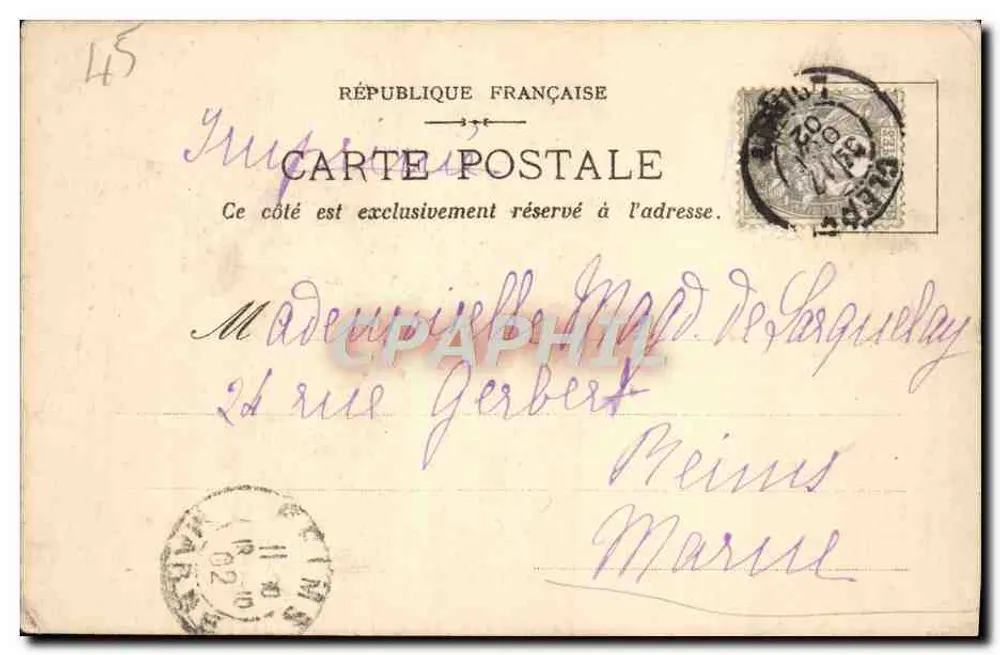 N.D. de Cléry - Vista interna — Fototipia A. Benoit, 8 Rue Barbette - Paris - Verso