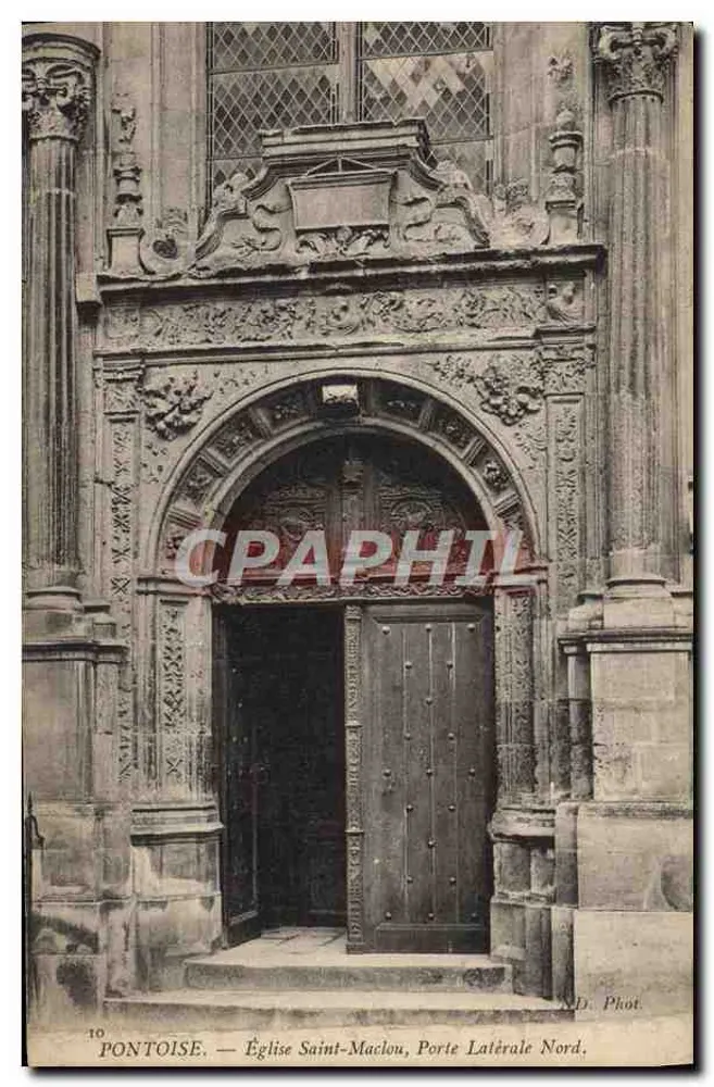 Pontoise — Kirche Saint-Maclou, Nordseite-Tür — D. Phot. - Vorderseite
