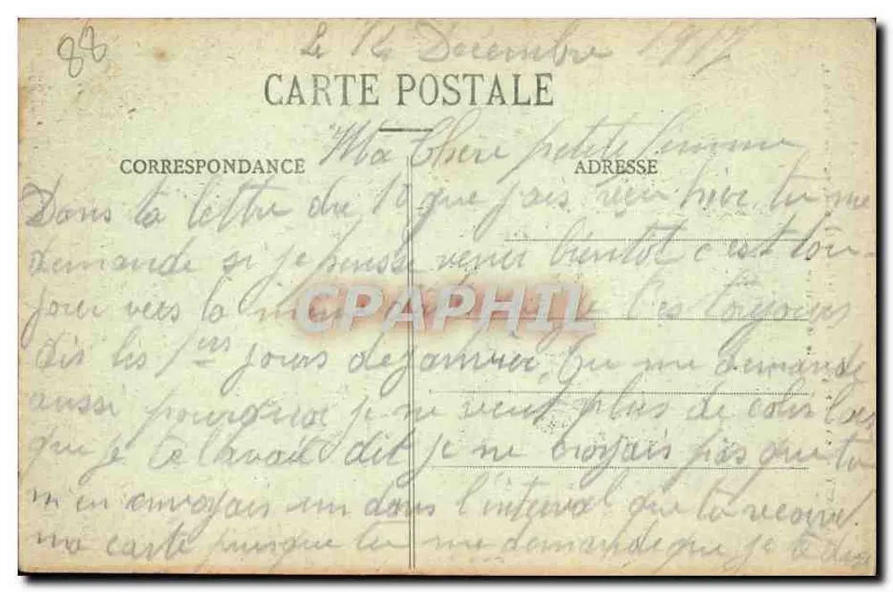 Mandray - Calvário erguido em 1783 e queimado à mão pelos Alemães, em 28 de Agosto de 1914 — Glické Rémont - Verso