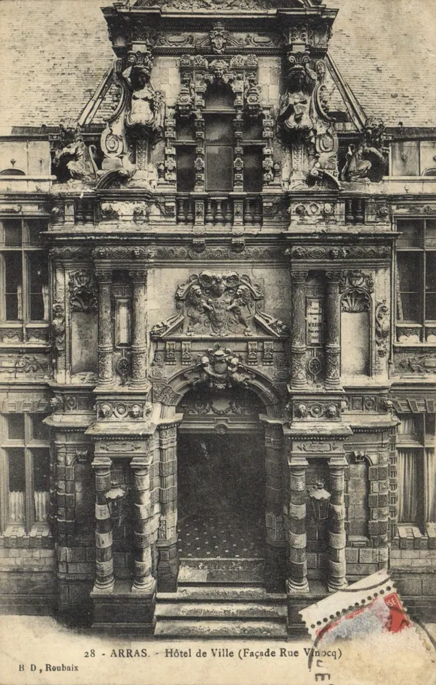 Arras - Rathaus (Fassade Rue Vindecq) — B.D. Roubaix, n°28 - Vorderseite