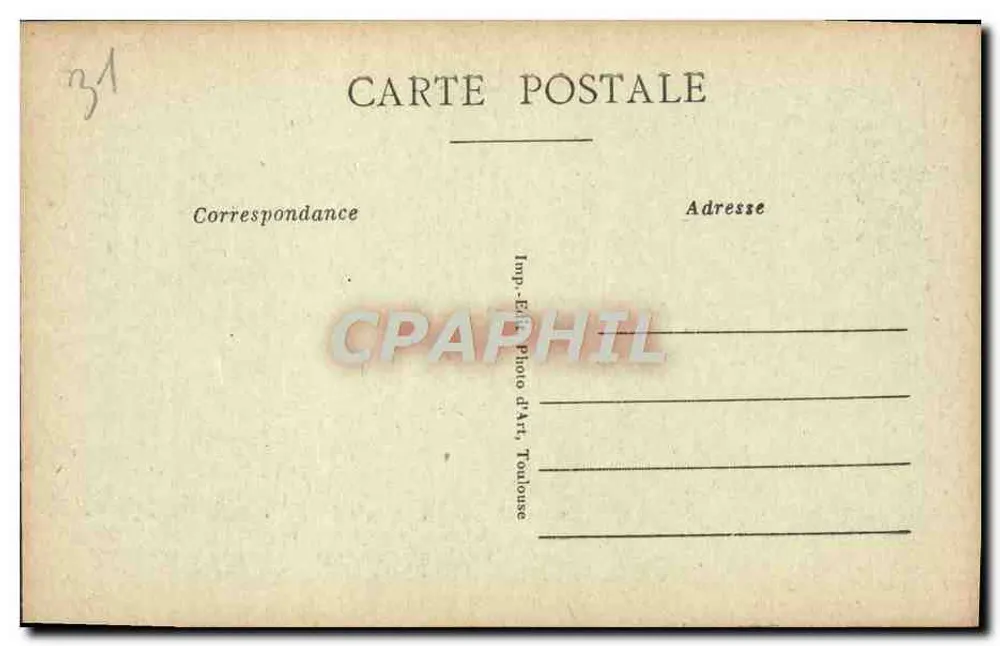 Toulouse — Au Grand Rond — Der Arabische Erzähler (von Ponsin) - Rückseite