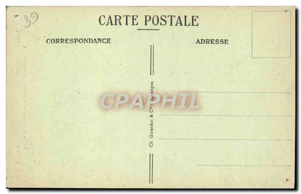 Le Gour de Conches — Pittoreske Orte der Franche-Comté — Serie 1272 - Rückseite