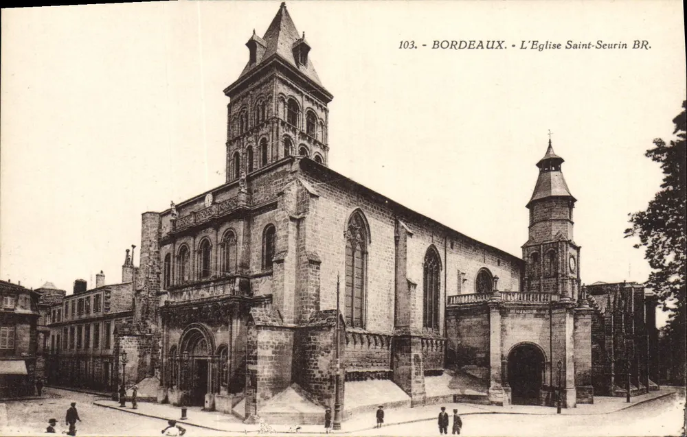 Bordeaux - La Iglesia de San Severino — editor Bloc Frères, n° 103 - Anverso