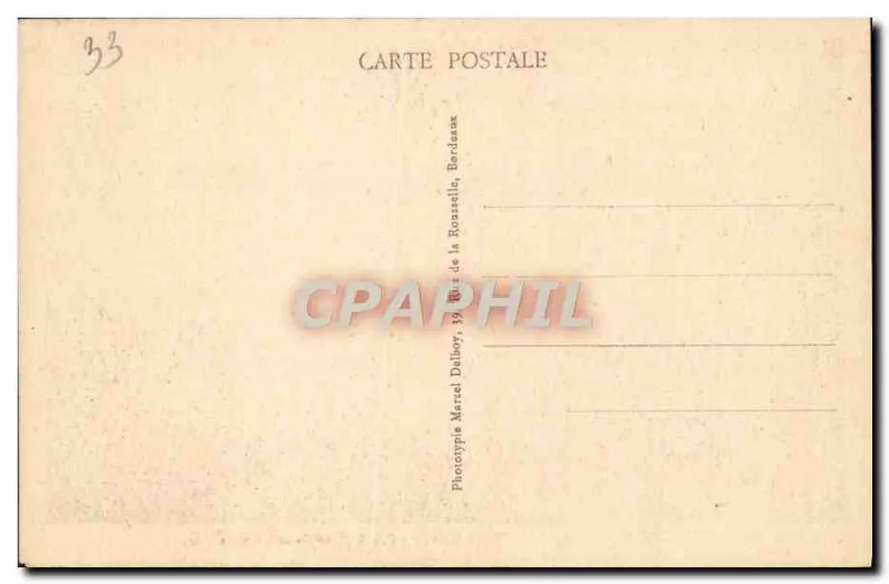 Bordeaux - Catedral (Lado Norte) - Place Pierre-Laffitte - M. D. - Verso
