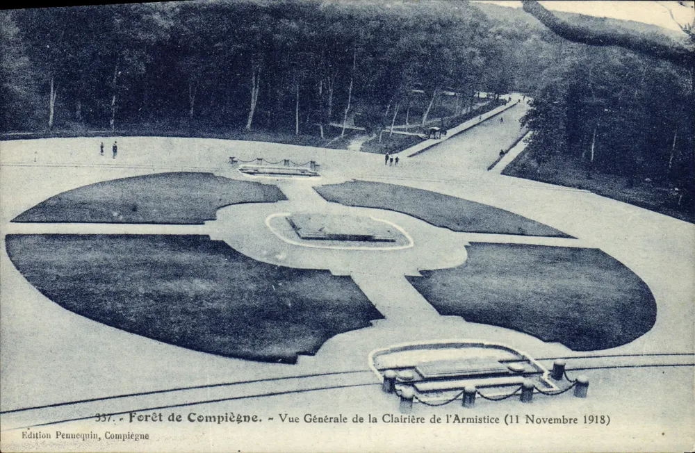 Forêt de Compiègne — Allgemeine Ansicht des Waffenstillstands-Platzes (11. November 1918) — Edition Pennequin, Compiègne - Vorderseite