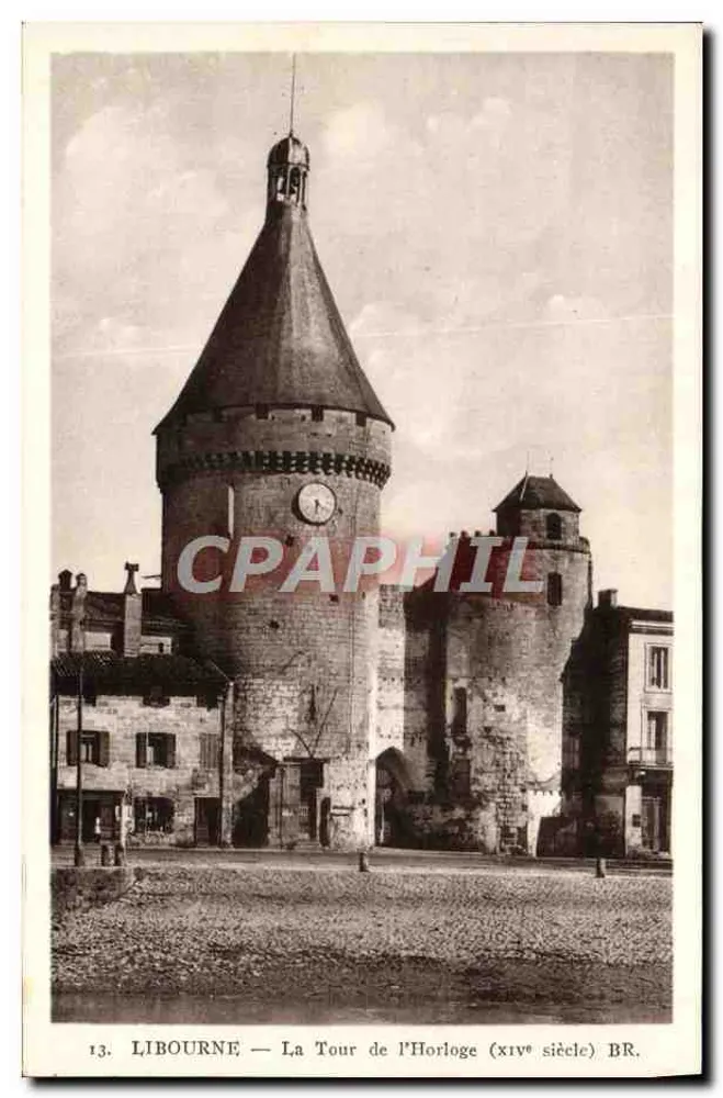 Libourne — De KlokkenToren (14e eeuw) — Bloc Frères, Uitgevers, Bordeaux - Voorkant