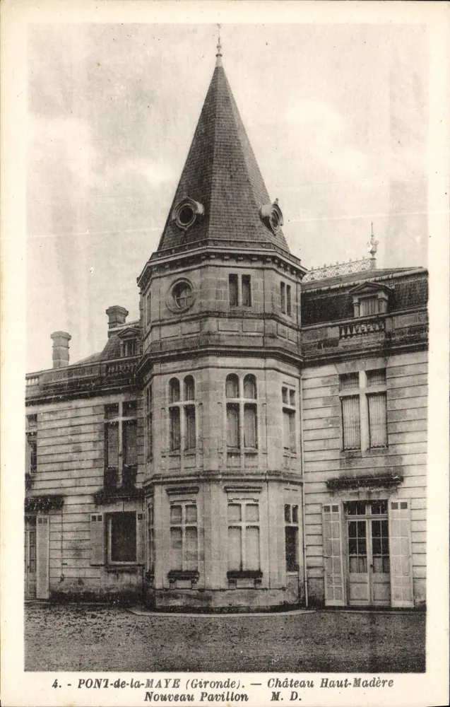PONT-de-la-MAYE (Gironde) — Château Haut-Madère, Neues Pavillon — M. D. - Vorderseite