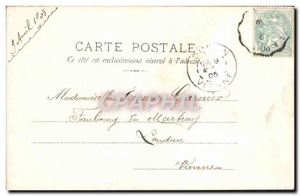Paar in der Regen — M.F. Paris - Rückseite