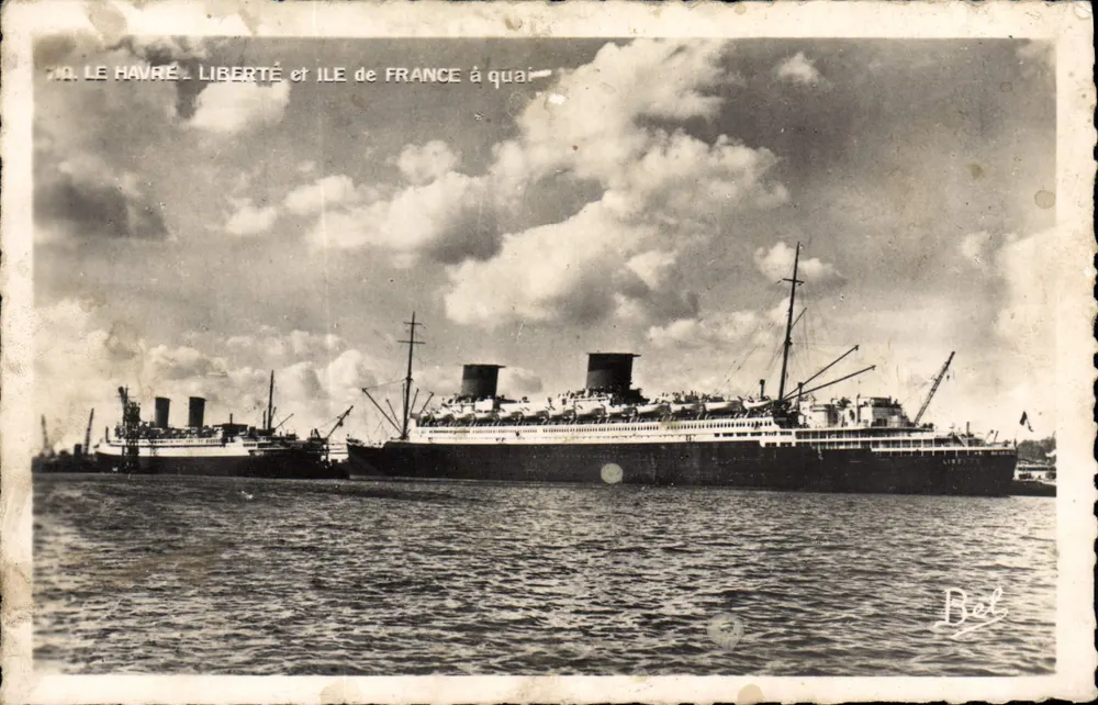 Le Havre - Freiheit und Île de France am Kai — Verlag Bet, Nr. 701 - Vorderseite