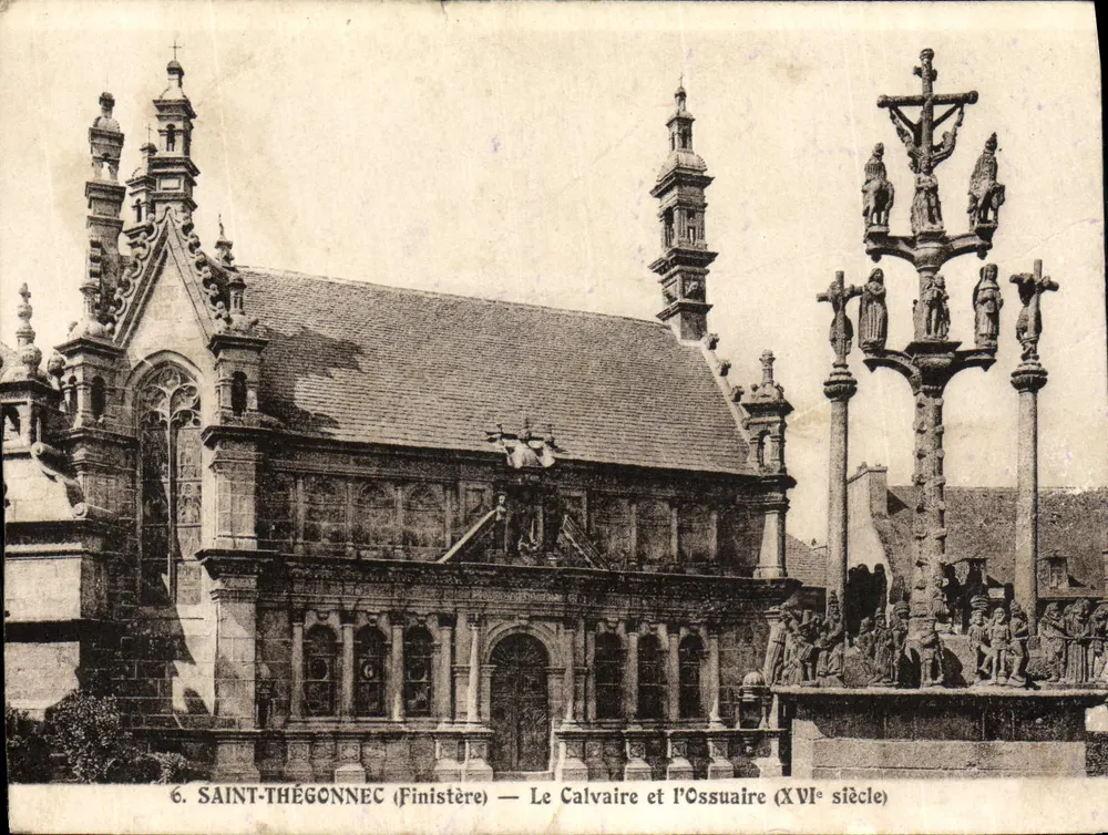 Saint-Thégonnec (Finistère) — Der Calvaire und das Ossuaire (16. Jahrhundert) — Verlag: Druckerei Saint-Thégonnec, Nummer 6 - Vorderseite