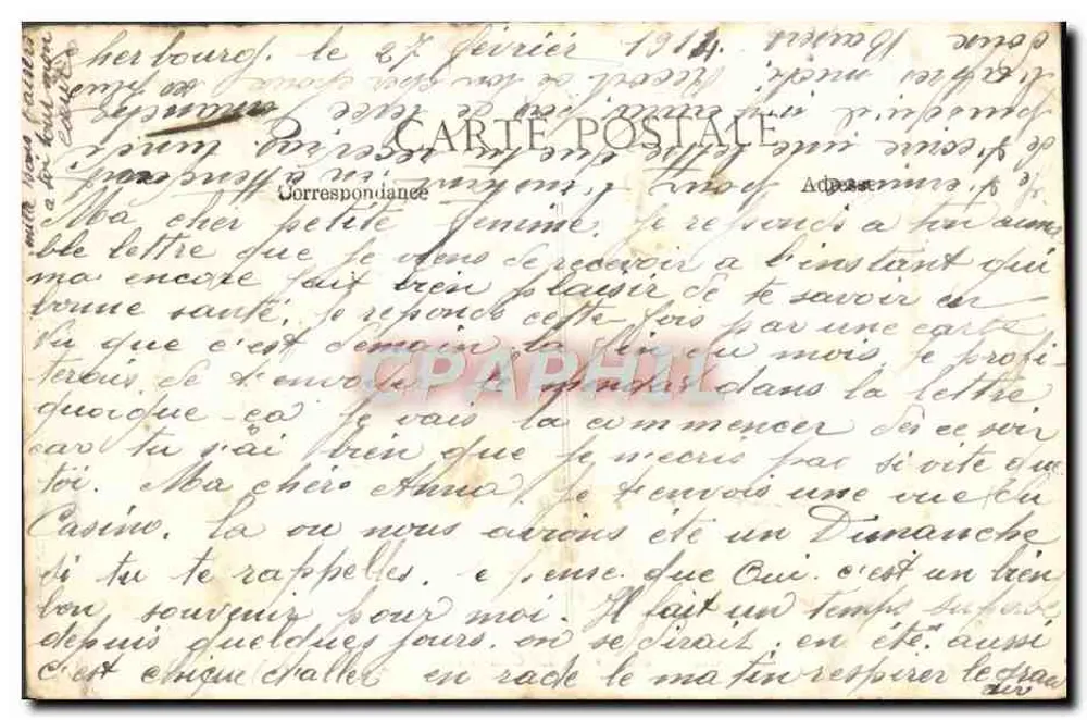 Cherbourg — Das Casino und der Strand an einem Regattatag — Verlag B.D. Nr. 33 - Rückseite