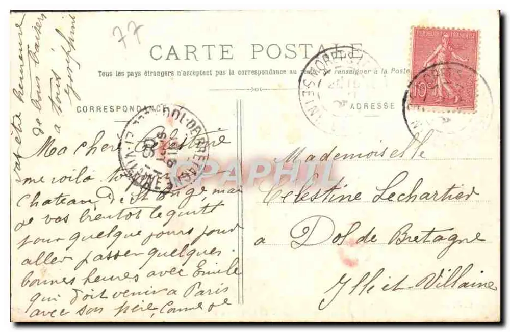SAINT-ANGE - O Parque - Um Rond-Point — Viouxs, editor, & Villecerf - Verso