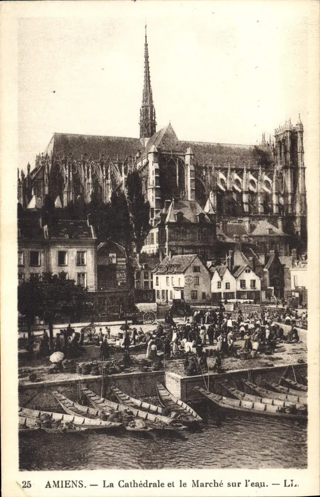 Amiens — Die Kathedrale und der Wassermarkt — L.I. - Vorderseite
