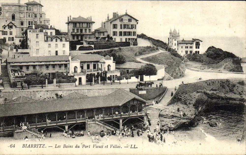Blarritz — Die Bäder des alten Hafens und Villen — LL. - Vorderseite