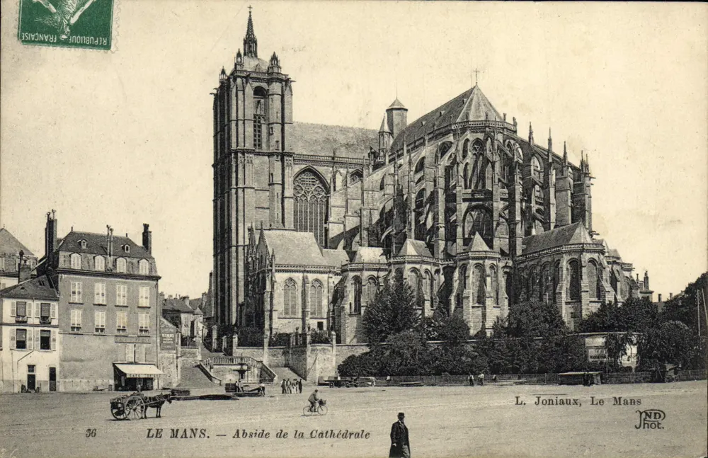 Le Mans — Abside da Catedral — L. Joniaux, Le Mans, ND Fot. - Frente
