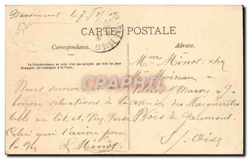 Bassoncourt (Haute-Marne) — Allgemeine Ansicht und Steilküste Saint-Nicolas — Verlag: Phat. Édit. R. Rochet fils, Colombey - Rückseite