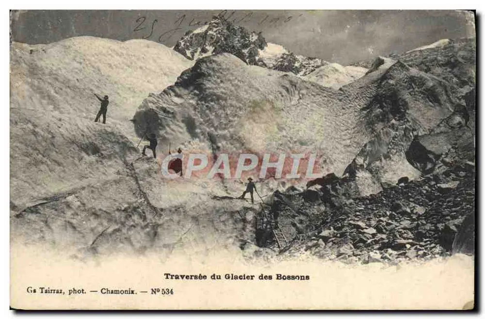 Überquerung des Bossons-Gletschers — Ga Tairraz, phot. — Chamonix — Nr. 534 - Vorderseite