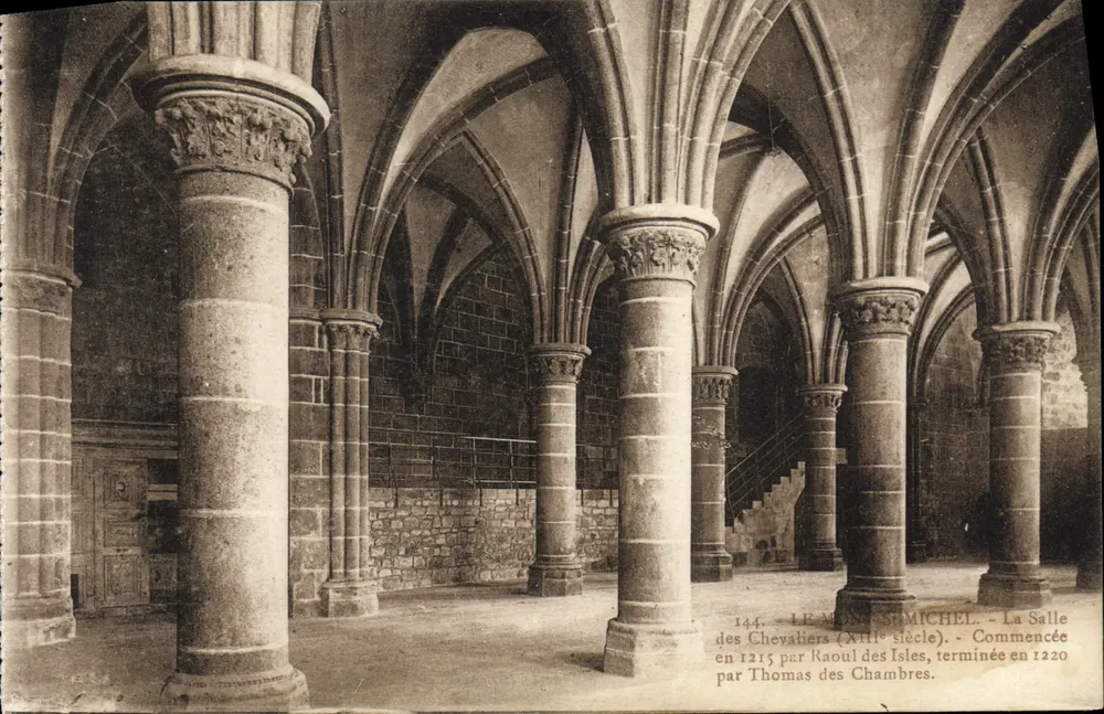Mont-Saint-Michel — Die Saal der Ritter (13. Jahrhundert) — Laurent-Nel, Rennes - Vorderseite