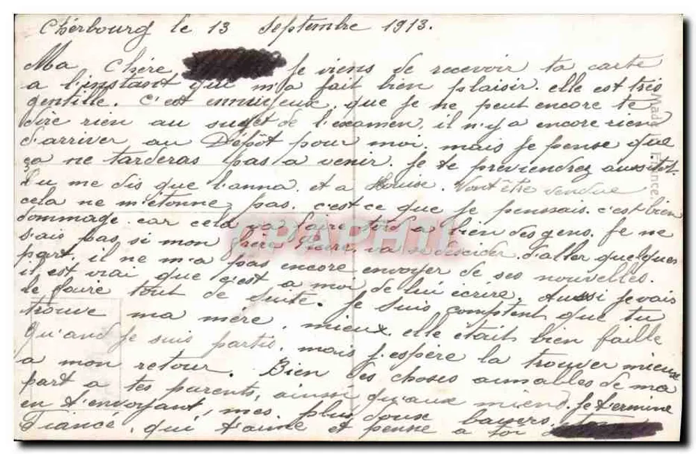 Paar mit Rosenstrauß — REX 4490 — Verlag REX - Rückseite