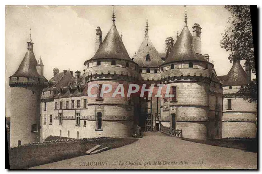 Chaumont — Schloss, aus der Grande Allée — LL. - Vorderseite
