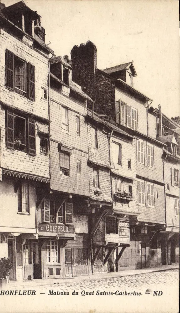 Honfleur — Casas del Quai Sainte-Catherine — Goiffeur - Anverso