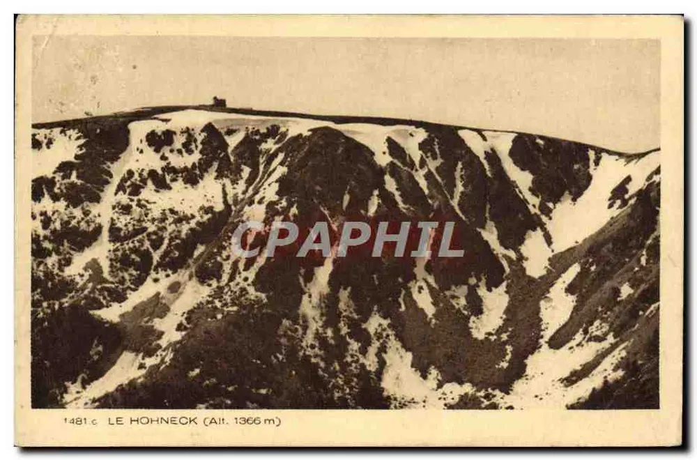 O Hohneck (Alt. 1366 m) — montanha nevada — editor Braun & Cie, Dornach, n° 1481.c - Frente