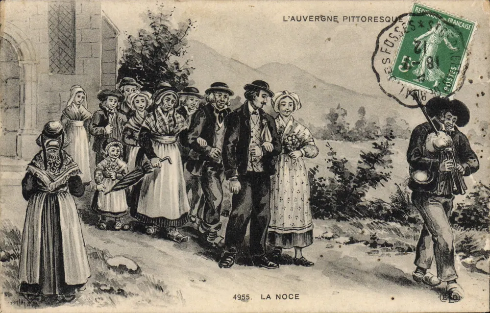 Pittoreske Auvergne — Die Hochzeit — Verlag Sfosca, n° 4955 - Vorderseite
