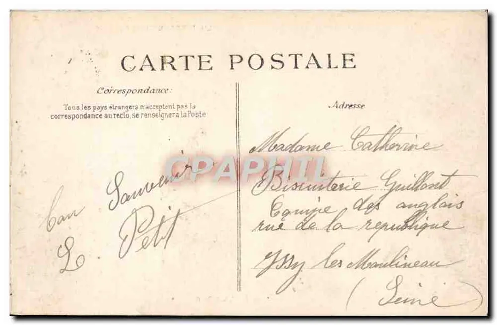 Pittoreske Auvergne — Die Hochzeit — Verlag Sfosca, n° 4955 - Rückseite