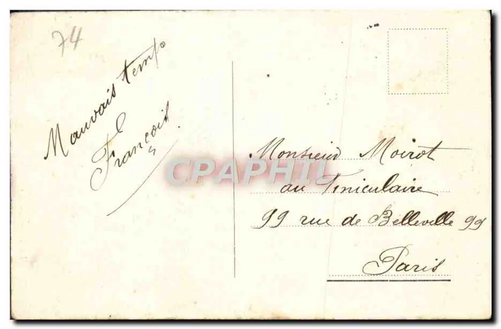 Castelo de Monnetier — vista panorâmica — Charnaux Frères & Co., Genebra, n° 997 - Verso