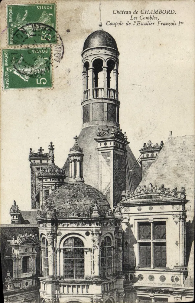 Schloss CHAMBORD — Kuppel der Treppe François Ier — Verleger unbekannt - Vorderseite