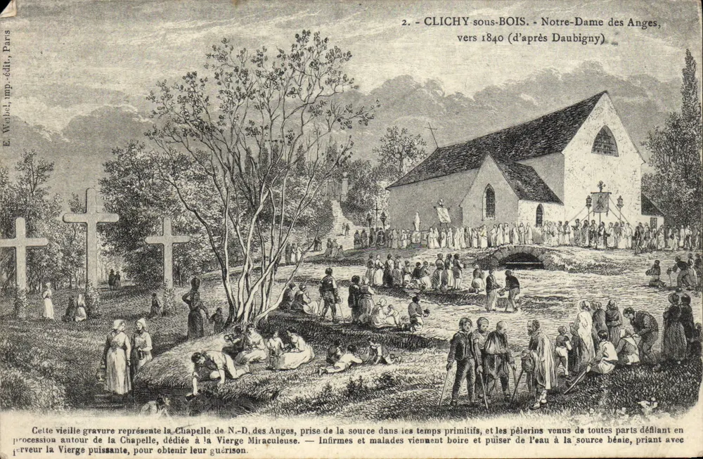 Clichy-sous-Bois - Notre-Dame des Anges, um 1840 (nach Daubigny) - Vorderseite