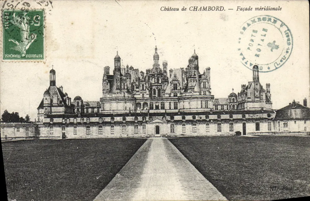 Castillo de CHAMBORD — Fachada meridional — NTI Fot. - Anverso