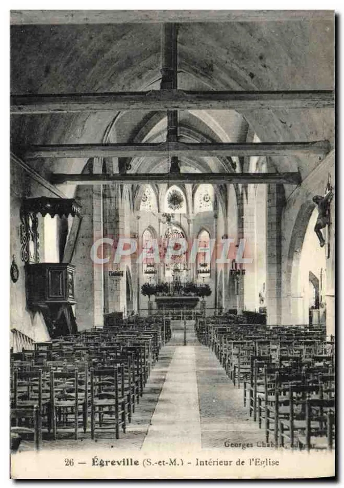 Égreville (S.-et-M.) — Interior da Igreja — Georges Chabert, editor - Frente
