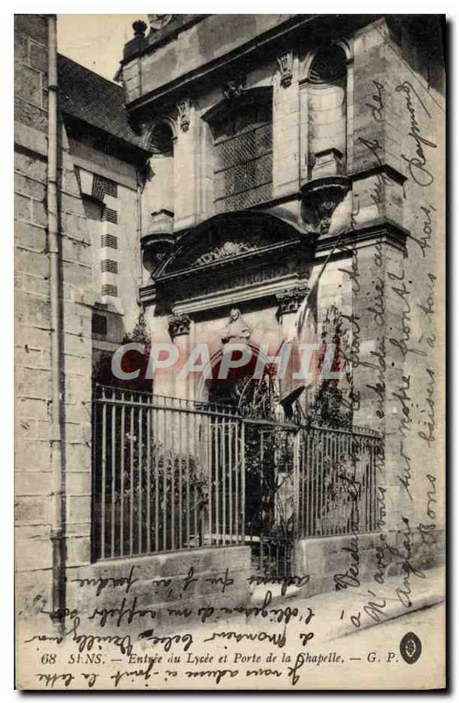 Sens — Eingang zum Lycée und Tor der Kapelle — G. P. - Vorderseite