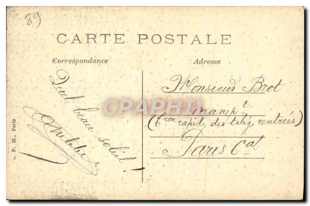 Villeneuve-sur-Yonne — Apsis der Kirche Notre-Dame — Edition C. Laveclin - Rückseite