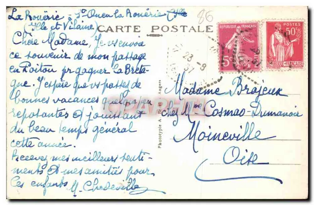 Poitiers — O Templo São João — A.B. n°28 - Verso