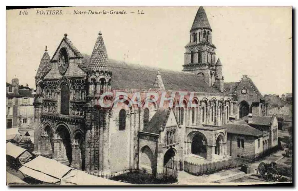 Poitiers — Notre-Dame-la-Grande — L.L. — n° 125 - Frente