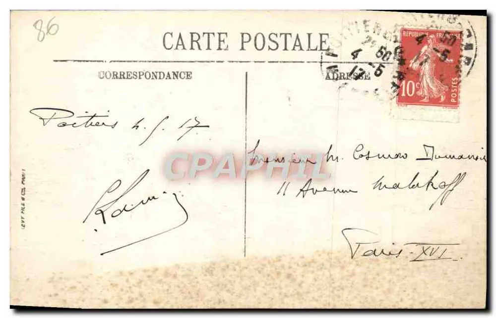 Poitiers — Notre-Dame-la-Grande — L.L. — n° 125 - Verso
