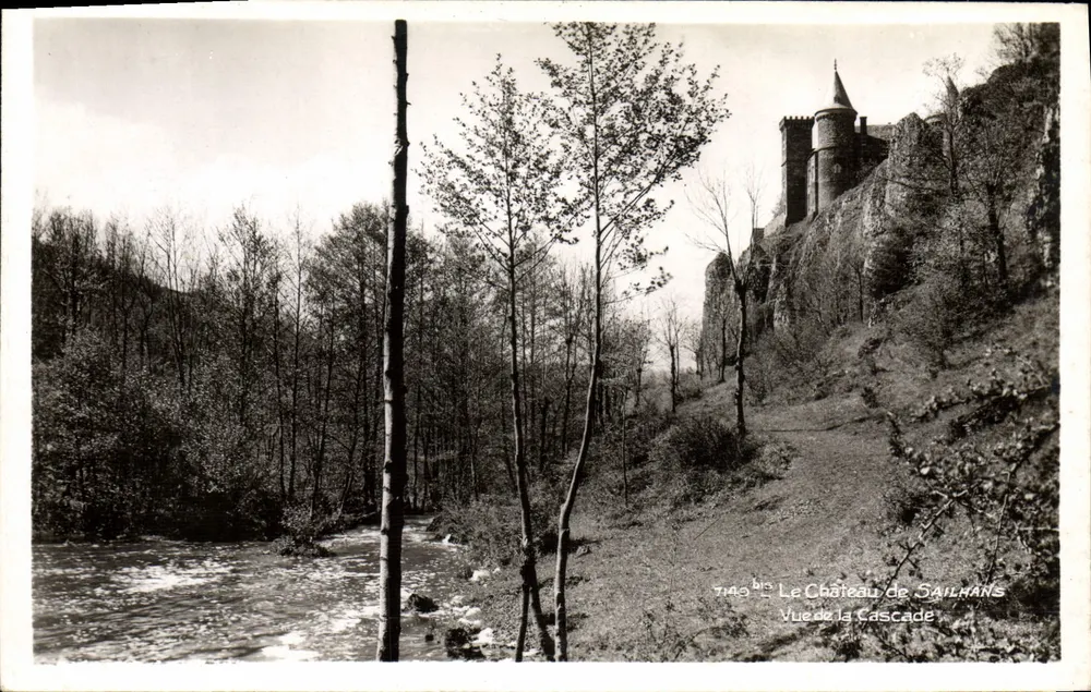 O Castelo de Sailhans — Vista da Cascata — Edição 'La Cigogne', Vichy - Frente