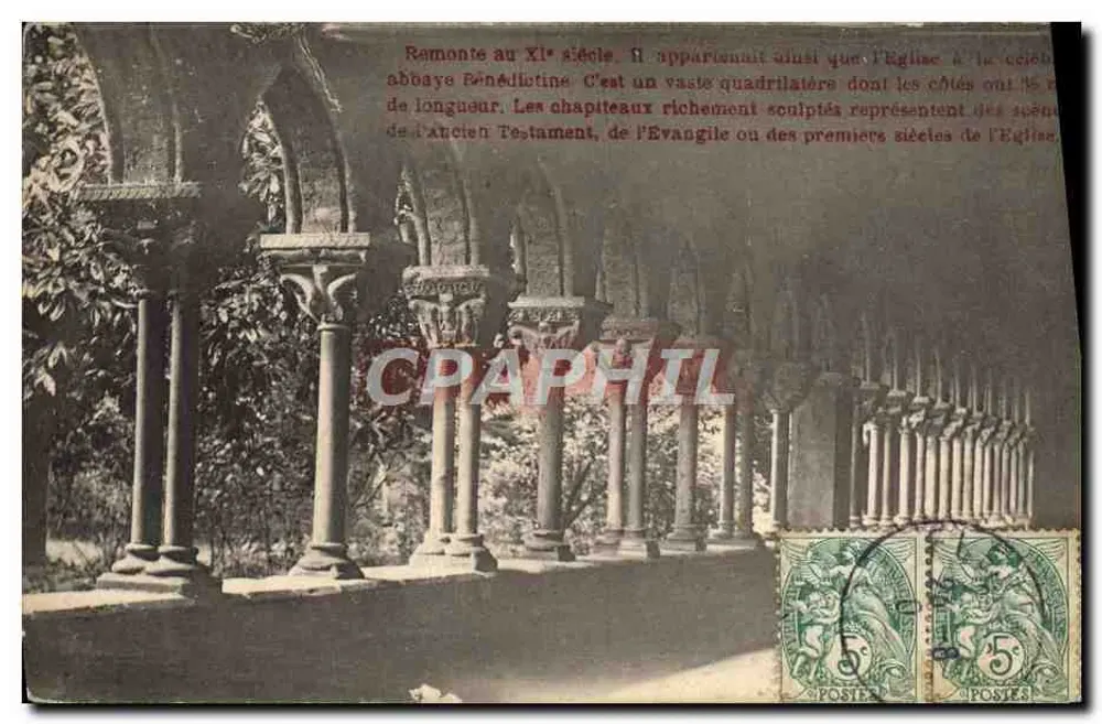 Abadia de Fontfroide — Claustro — Editor não identificado, número de série não visível - Frente
