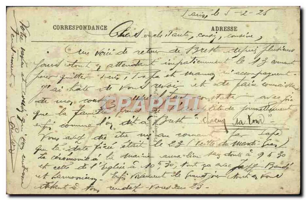 Paris - O Ponte Alexandre III — visão do Palácio de Chaillot — editor L'Anceille, Paris, n°45 - Verso