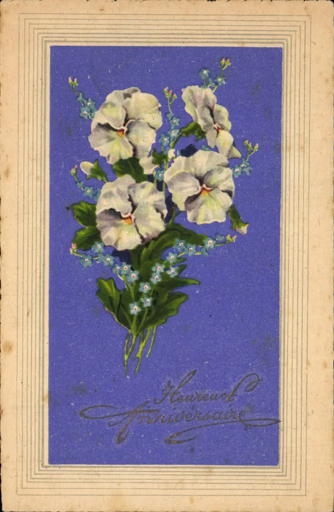Arranjo de flores — Aniversário — R. Hamel, Paris - Frente