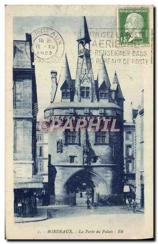 Bordeaux, A Porta do Palácio — BR — Bloc Frères, editor - Frente